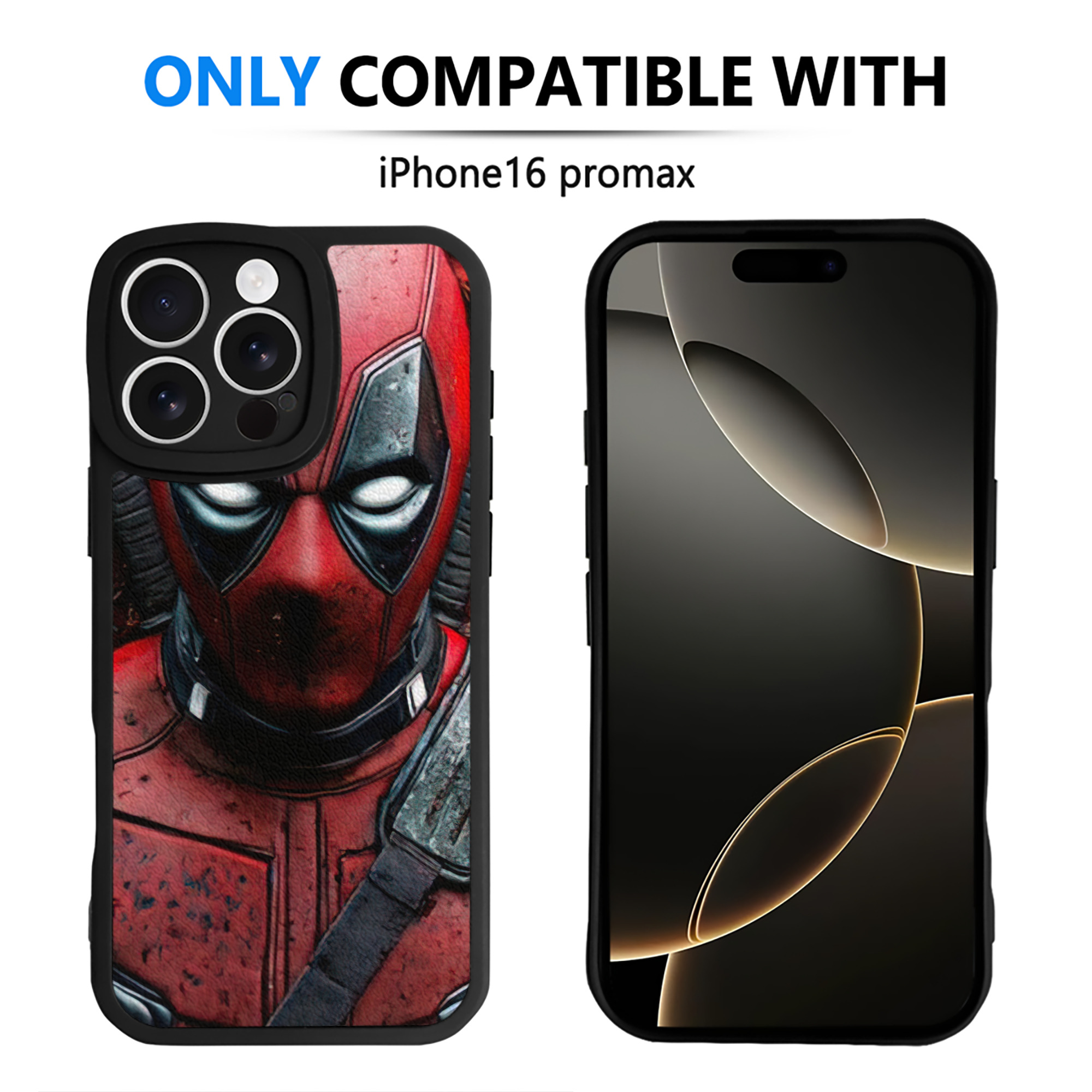 （画像用） Deadpool デッドプール 【iPhone 16シリーズ対応】シリコンスマホケース（レザー調） 材質：シリコン